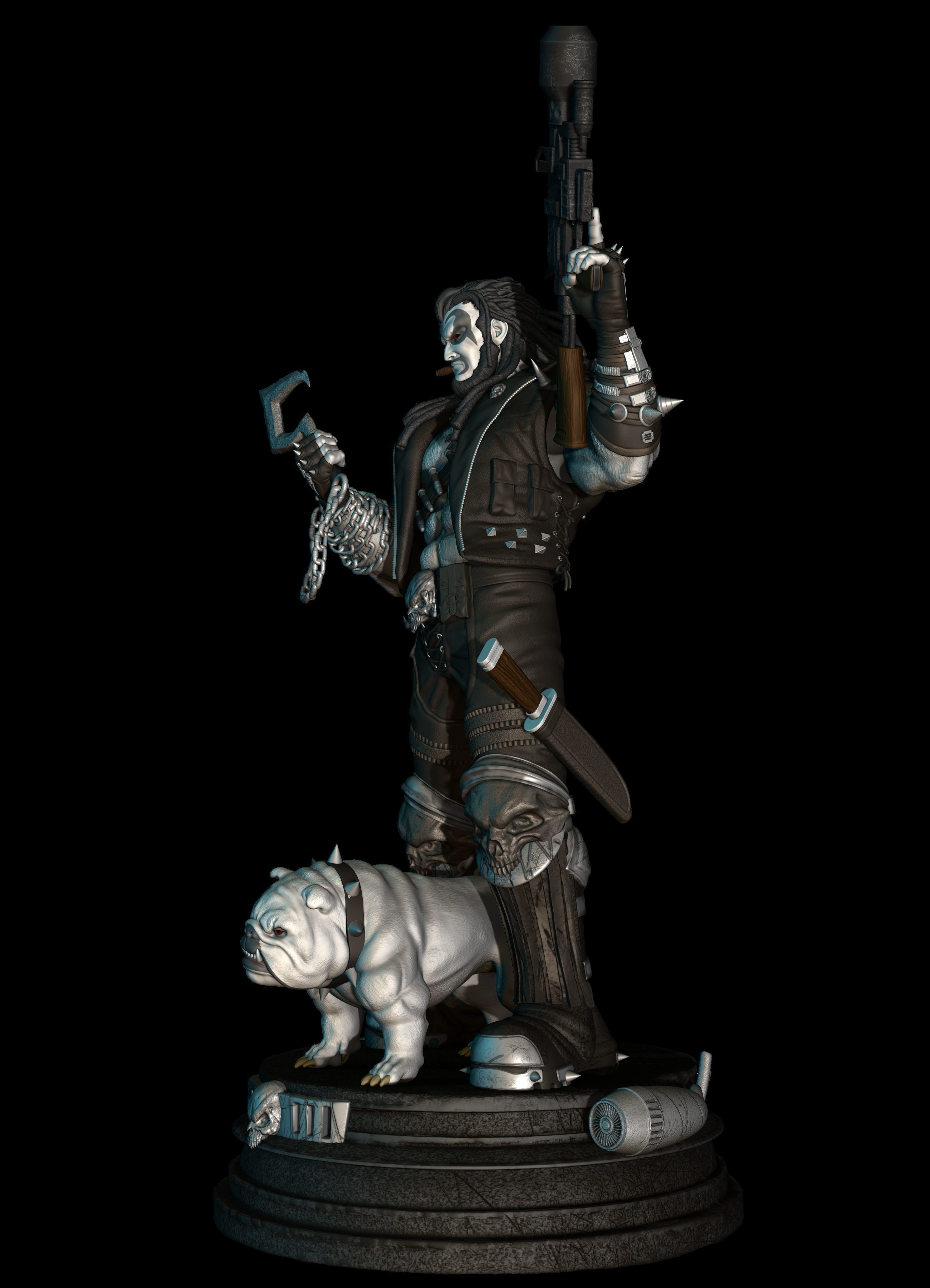 Lobo and Dawg STL filles 3d pritnting collectibles 3D print model_2