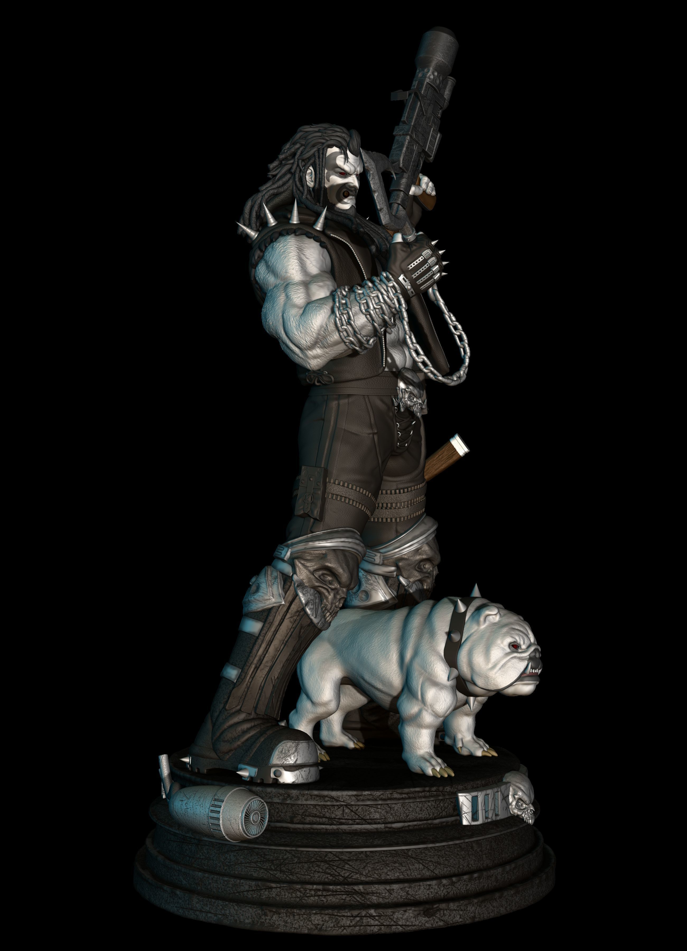 Lobo and Dawg STL filles 3d pritnting collectibles 3D print model_4