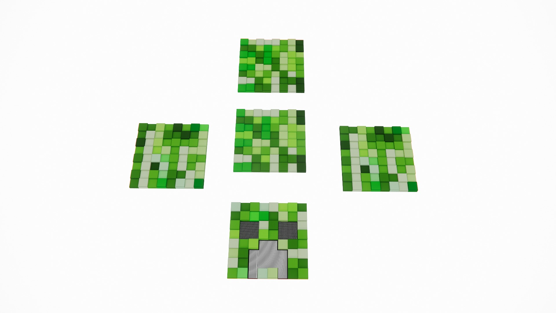 Wearable Minecraft Creeper Helmet 3D model_8