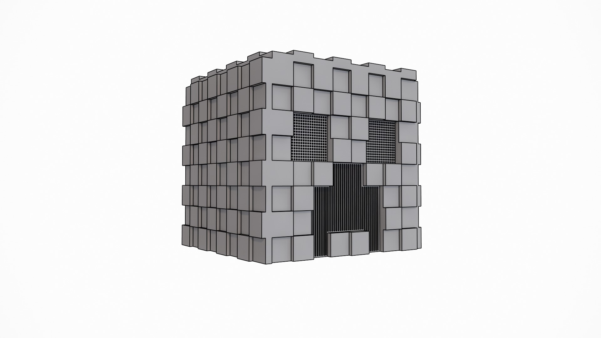 Wearable Minecraft Creeper Helmet 3D model_6