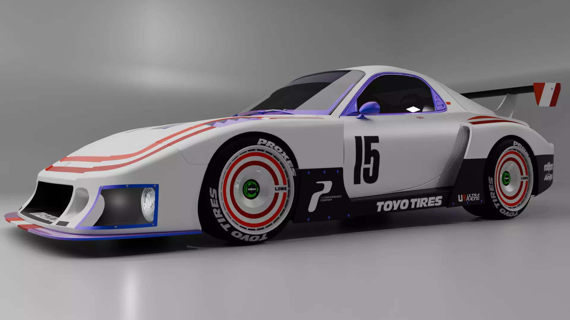 Mazda RX7 Low-poly 3D model