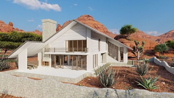 Casa Scene-villa-modern house 3D model