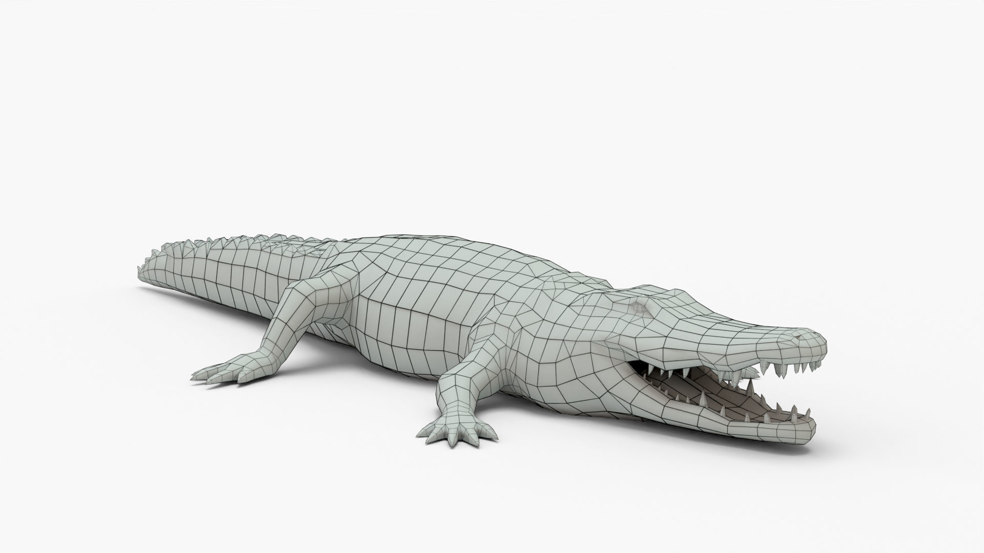 Low Poly Crocodiles Pack 3D Model 3D model_19