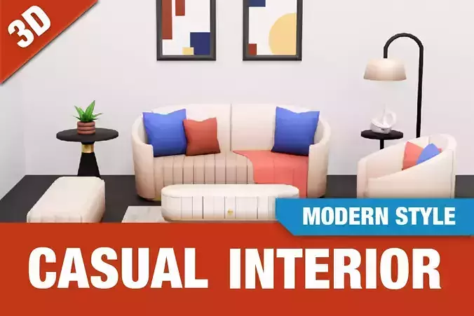 Modern Interior - Low Poly Asset Pack by Asterman