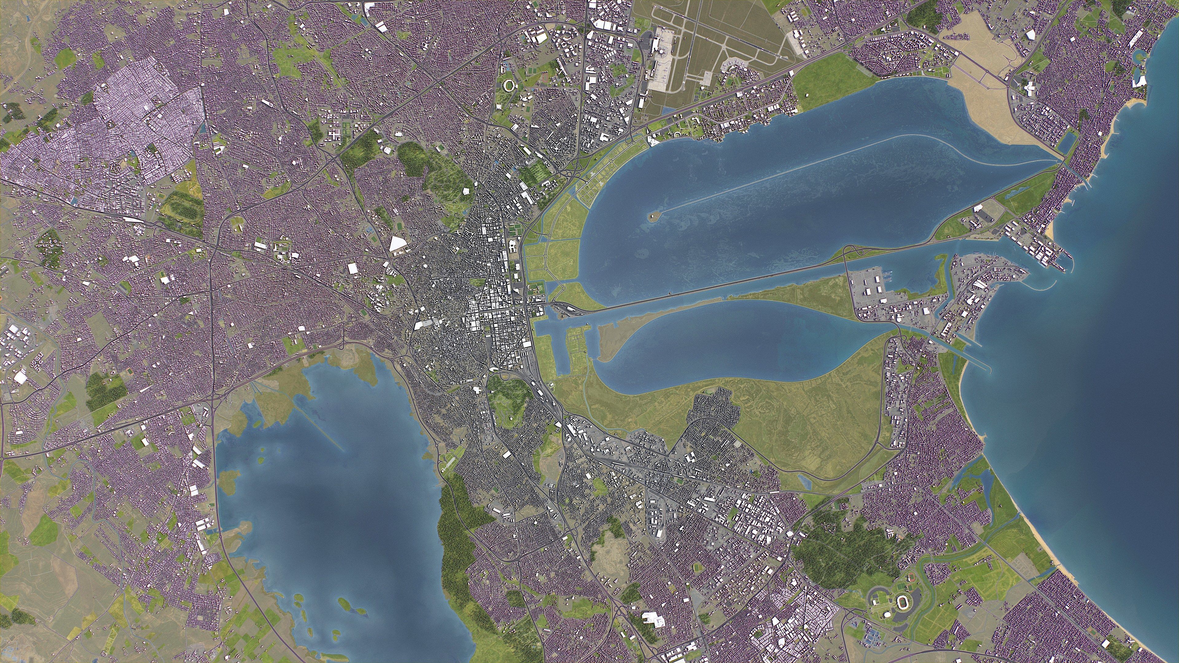 Tunis - 3D City Topography Terrain 3D Model Collection_19