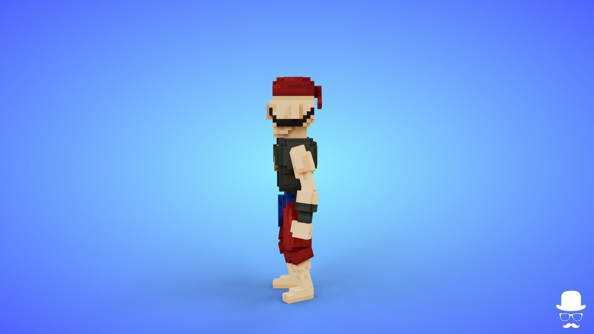 Pirate 2 Voxel Character - 3D Lowpoly Fantasy Model Low-poly 3D model_1