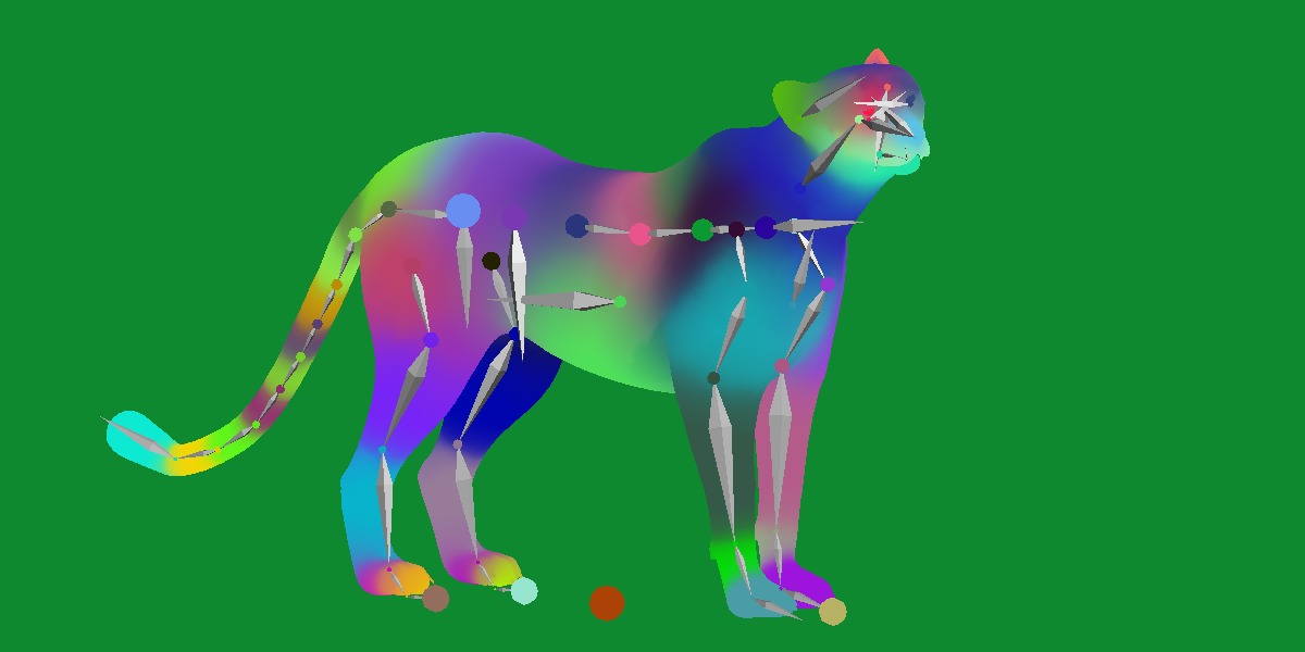 South African Cheetah Low-poly 3D model_11