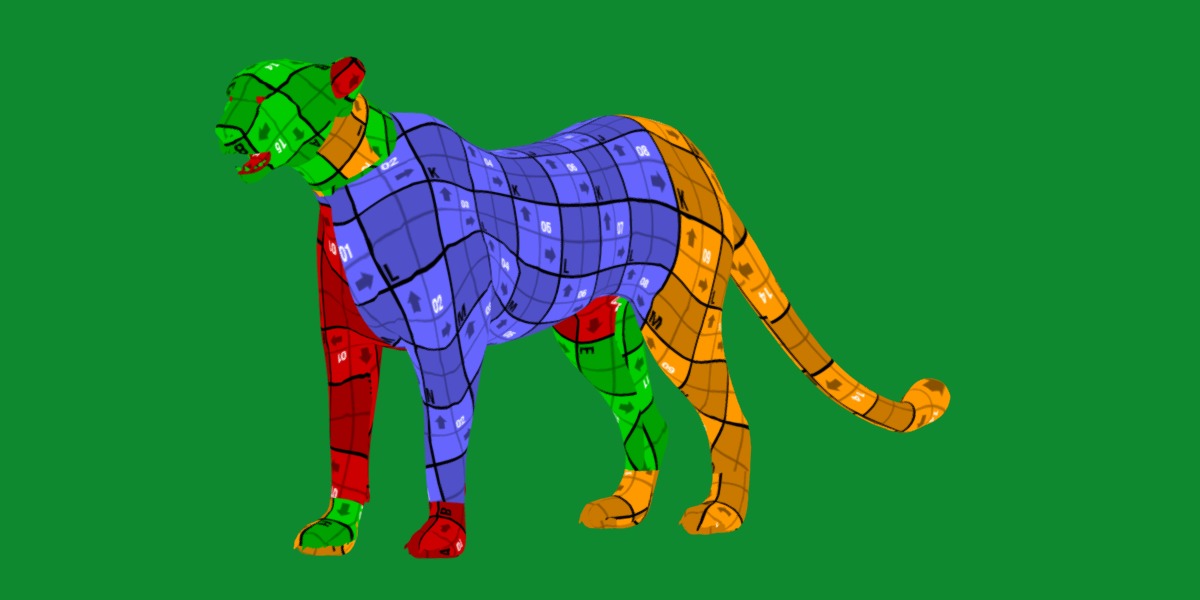 South African Cheetah Low-poly 3D model_26