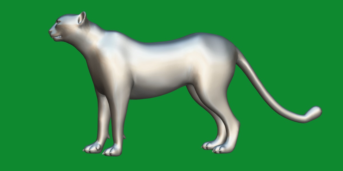 South African Cheetah Low-poly 3D model_20