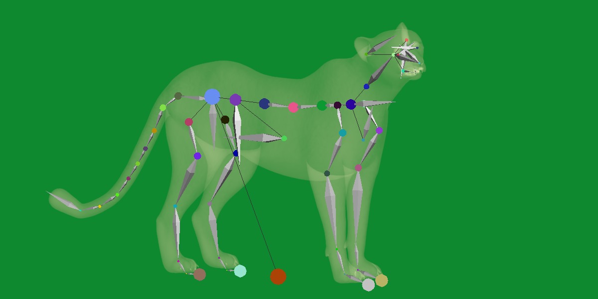 South African Cheetah Low-poly 3D model_10