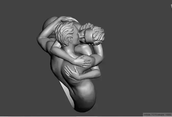 Gay men kiss ring pose