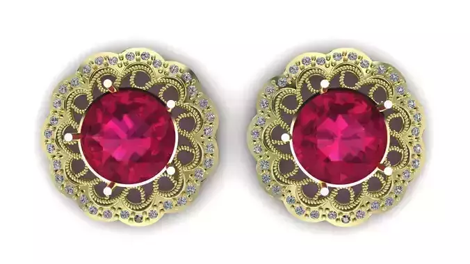 russian style earring 3d printable model