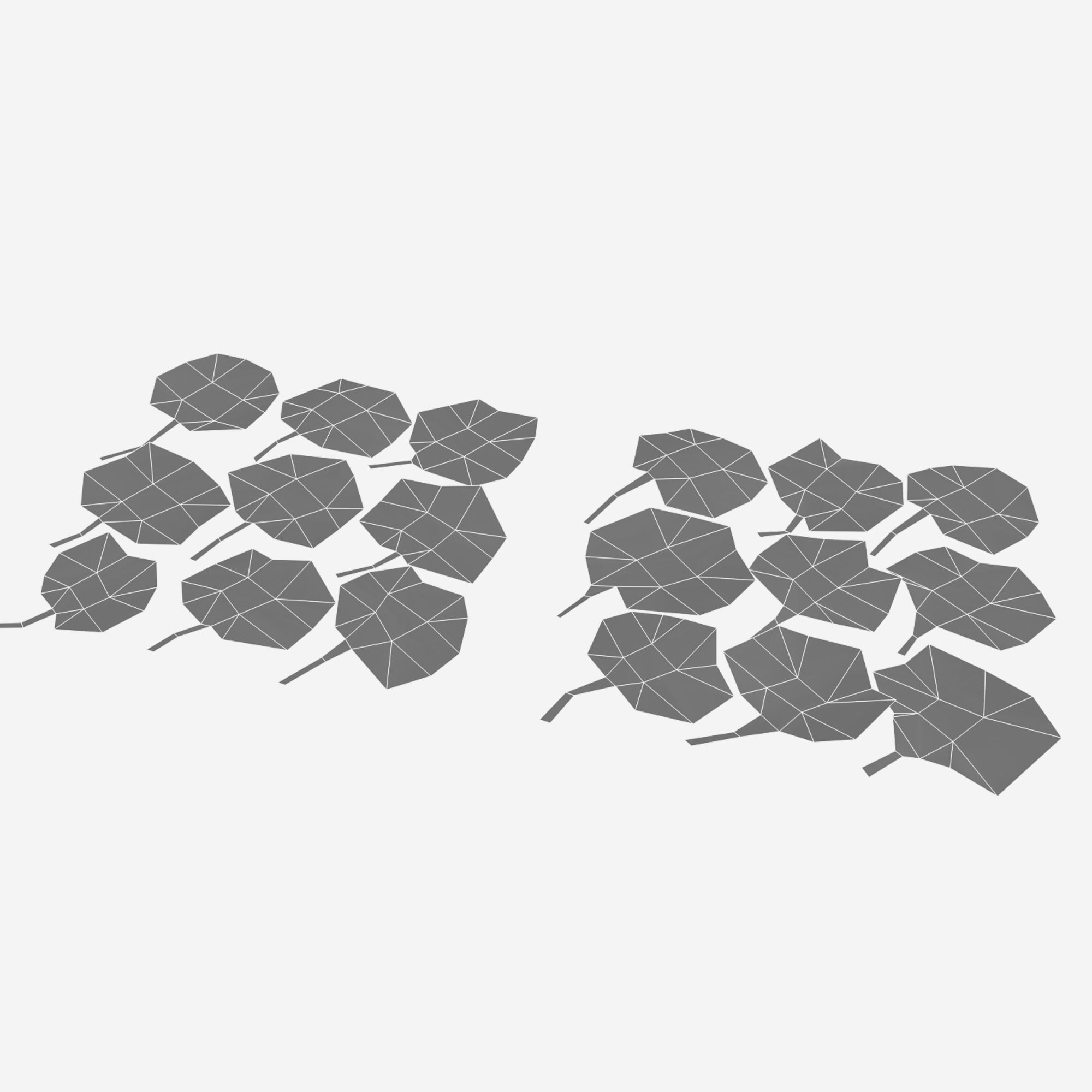 Autumn Fall Maple Tree Leaves Leaf Low-poly 3D model_10