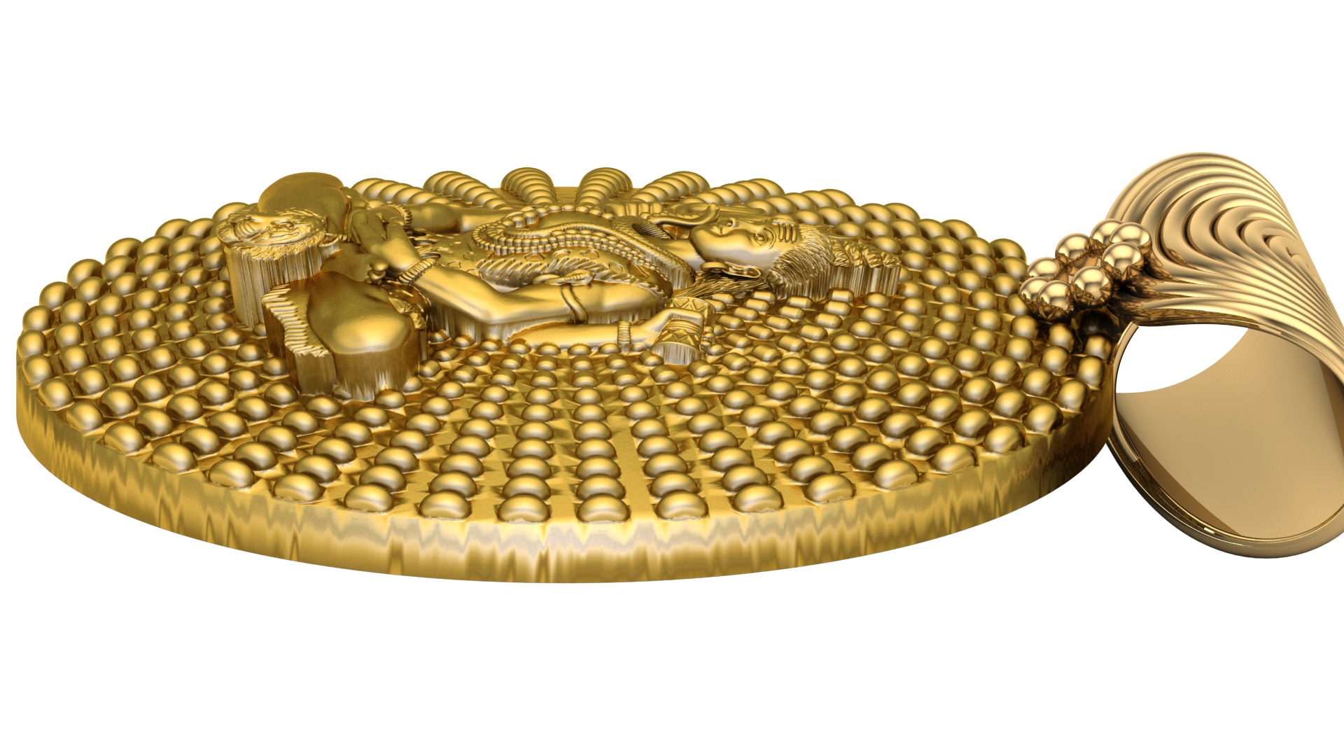 Shiv Ji Pendant 3D print model_3