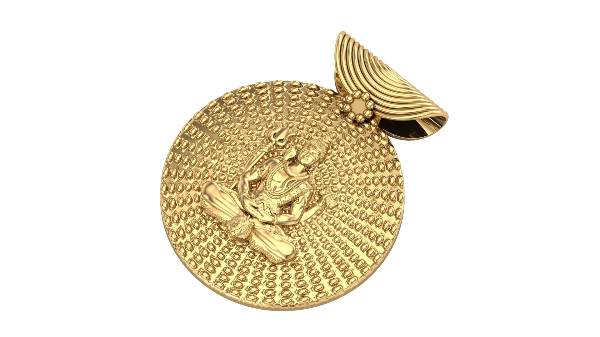 Shiv Ji Pendant 3D print model_2