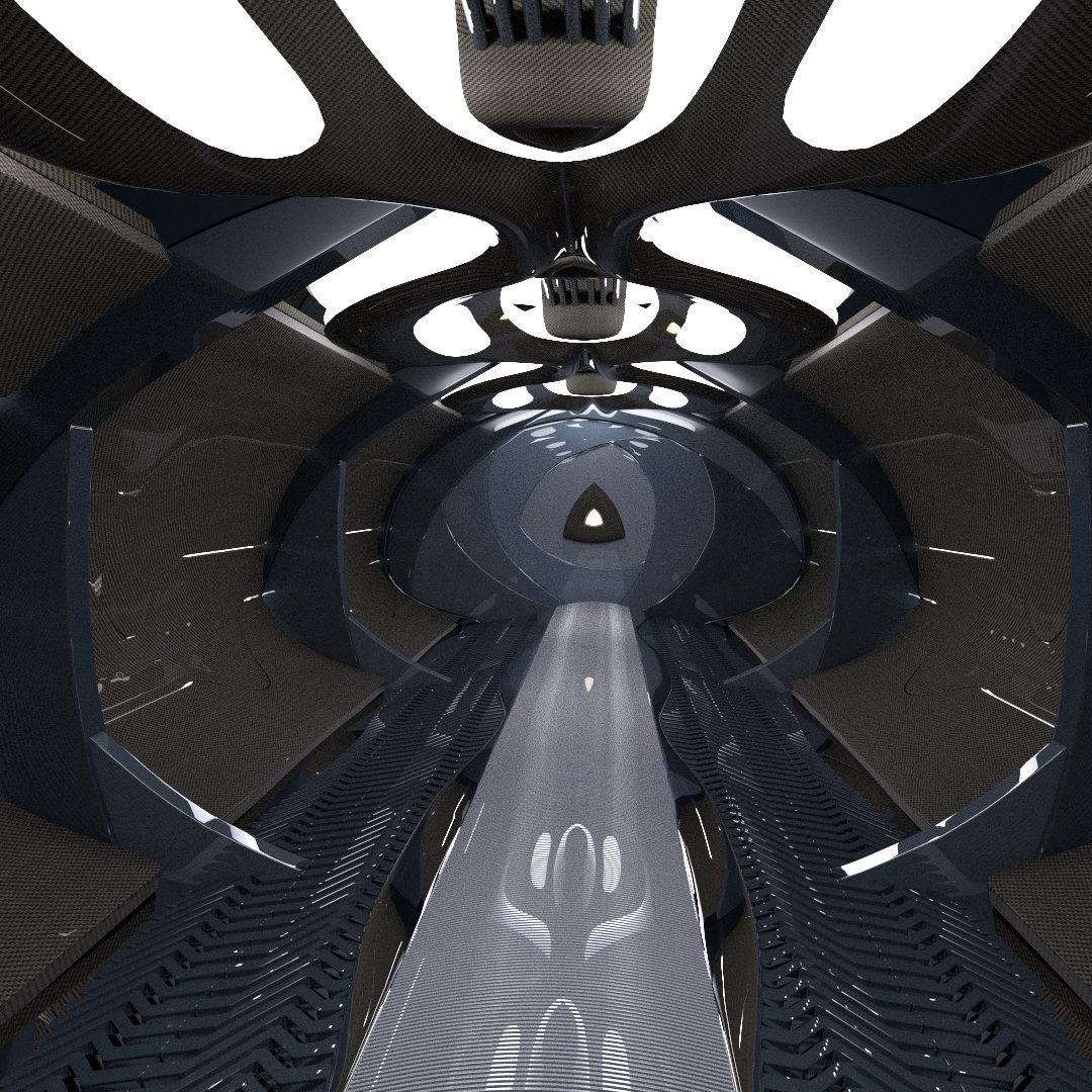 sci-fi corridor 3D model_1