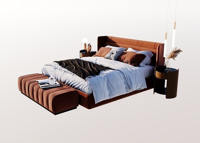 Double Bed 3D model