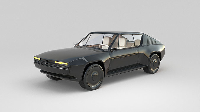 Renault R17 restomod electric car  3D model