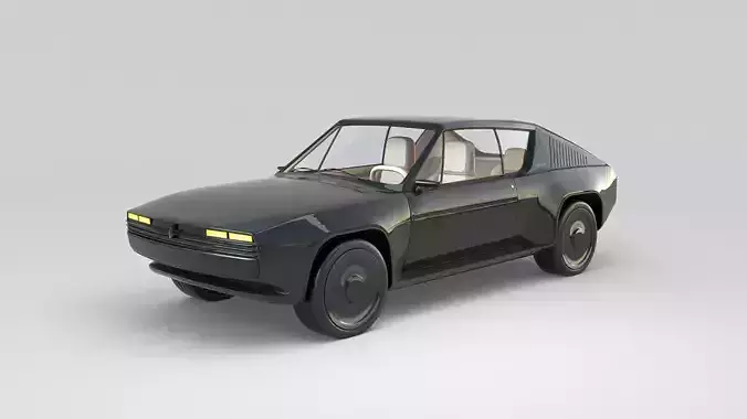 Renault R17 restomod electric car 