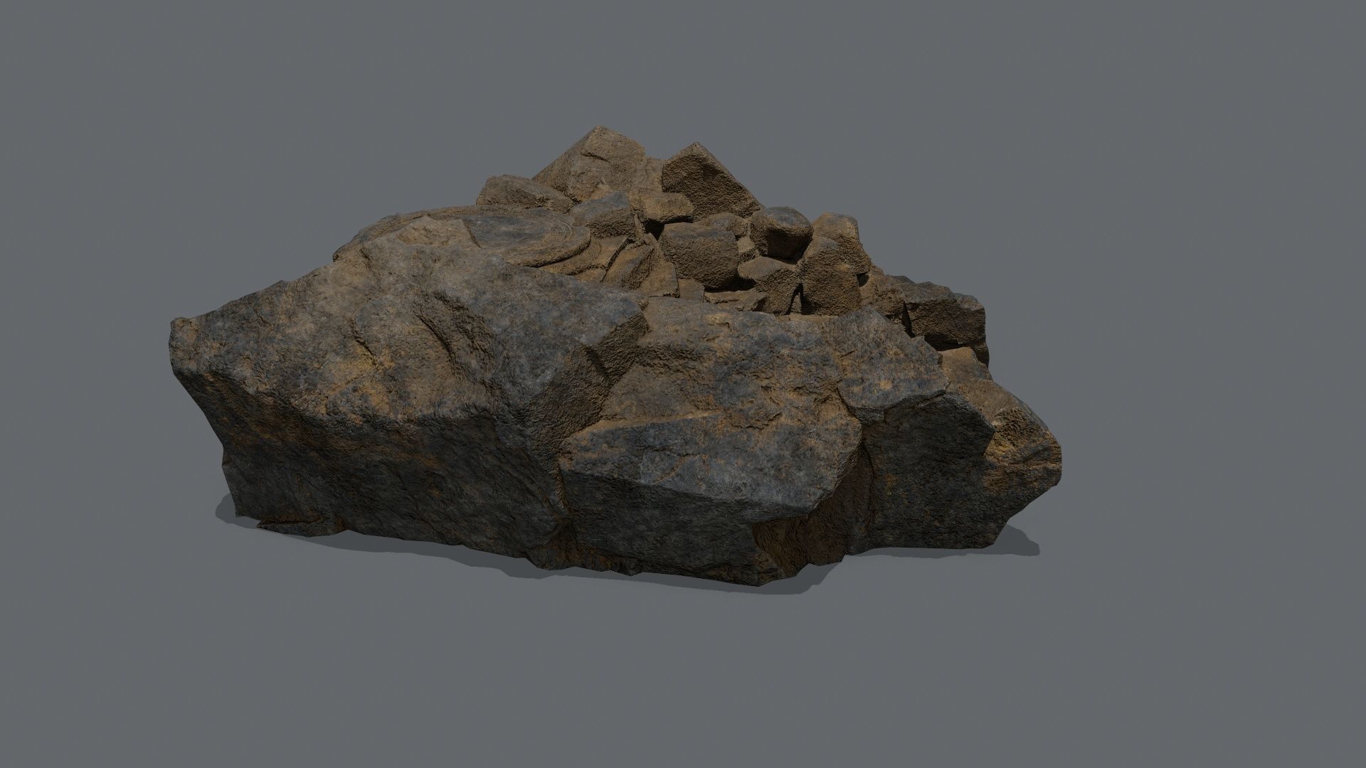 old stairs Low-poly 3D model_7