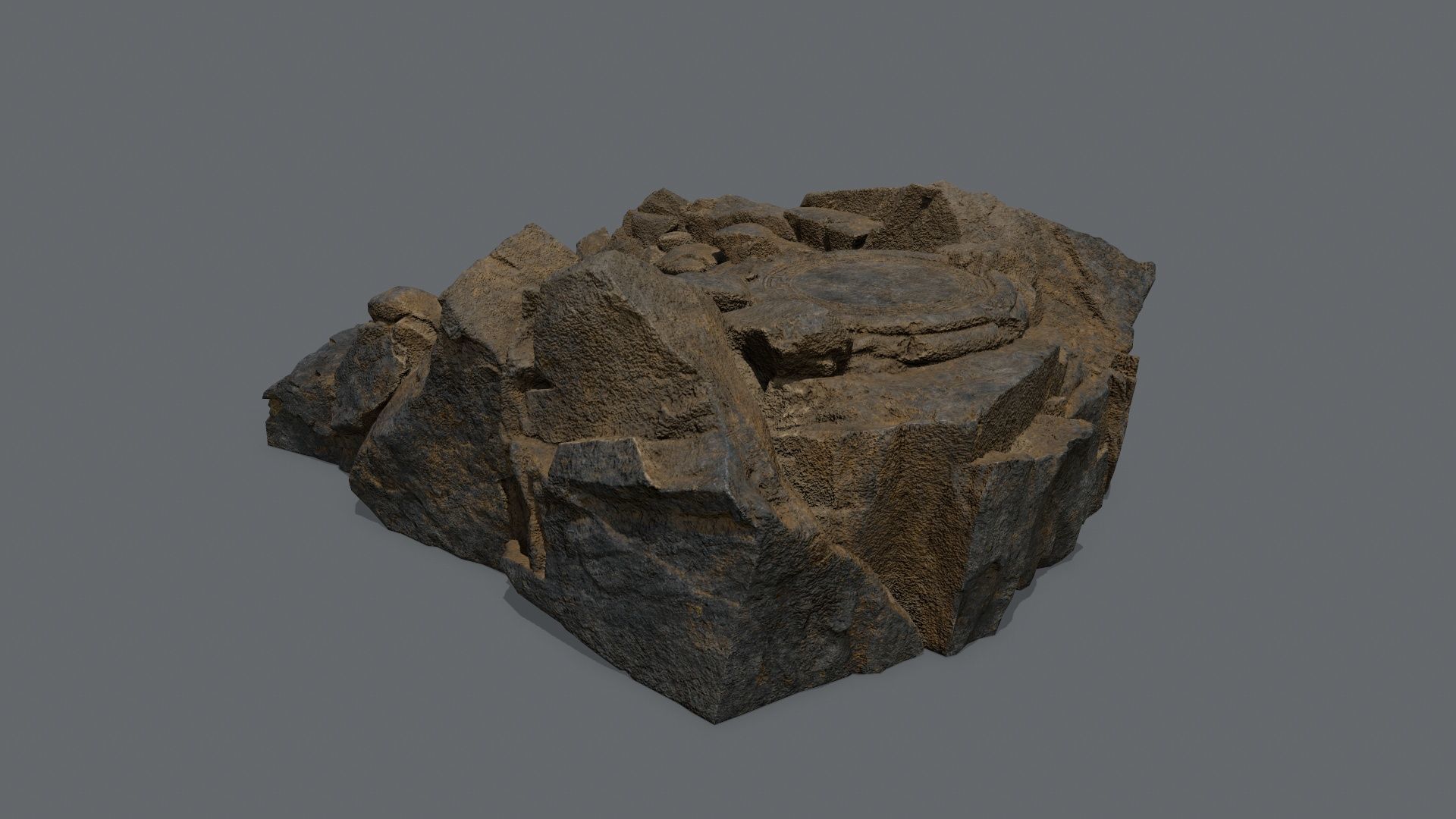 old stairs Low-poly 3D model_4