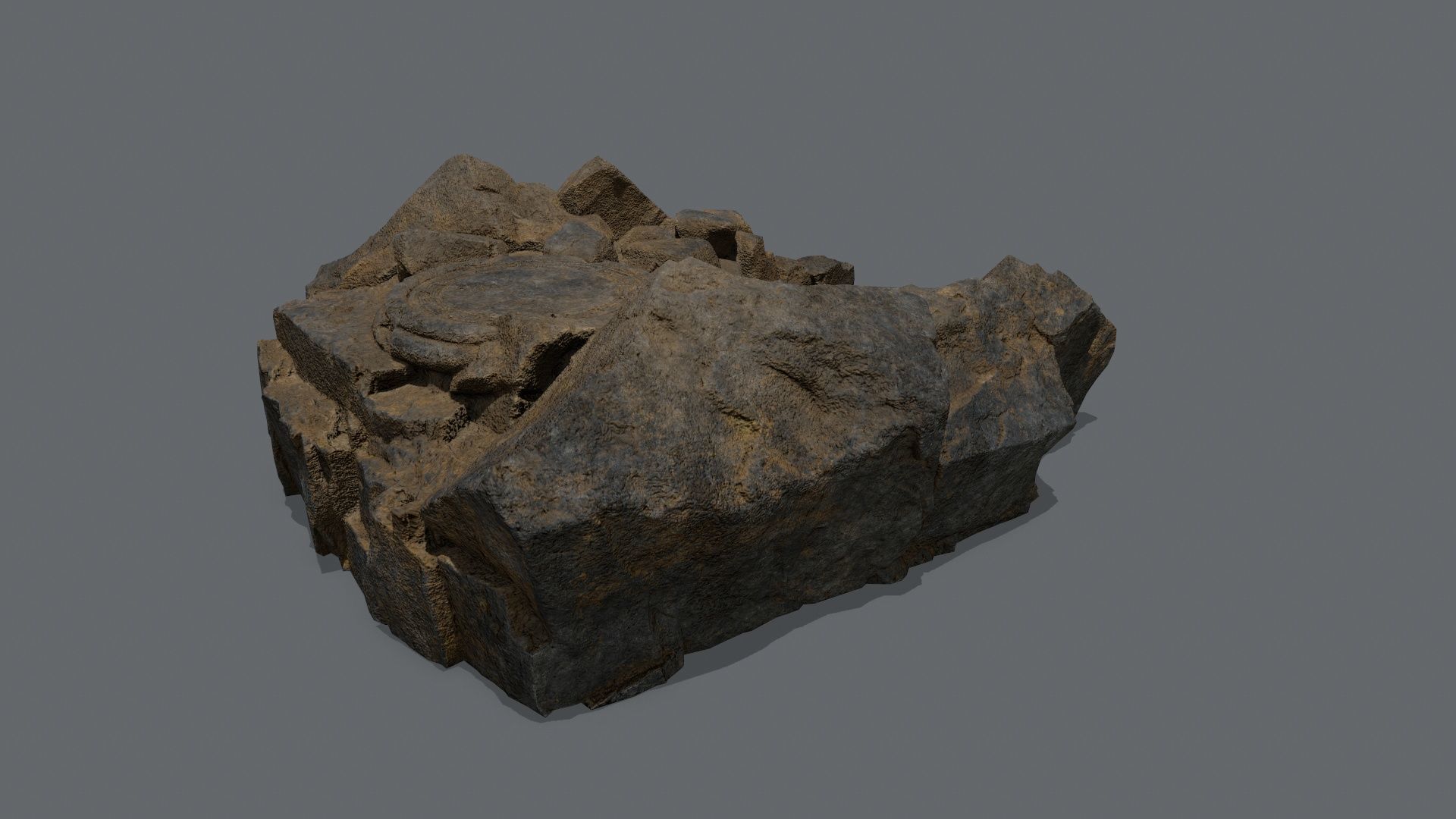 old stairs Low-poly 3D model_6