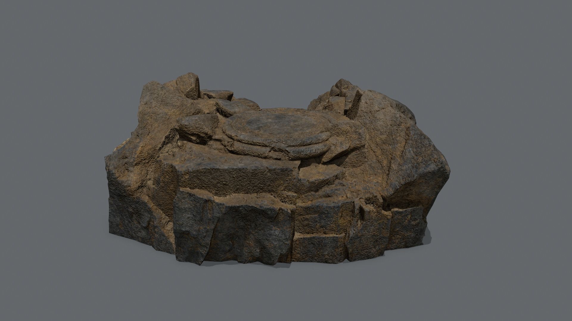 old stairs Low-poly 3D model_5