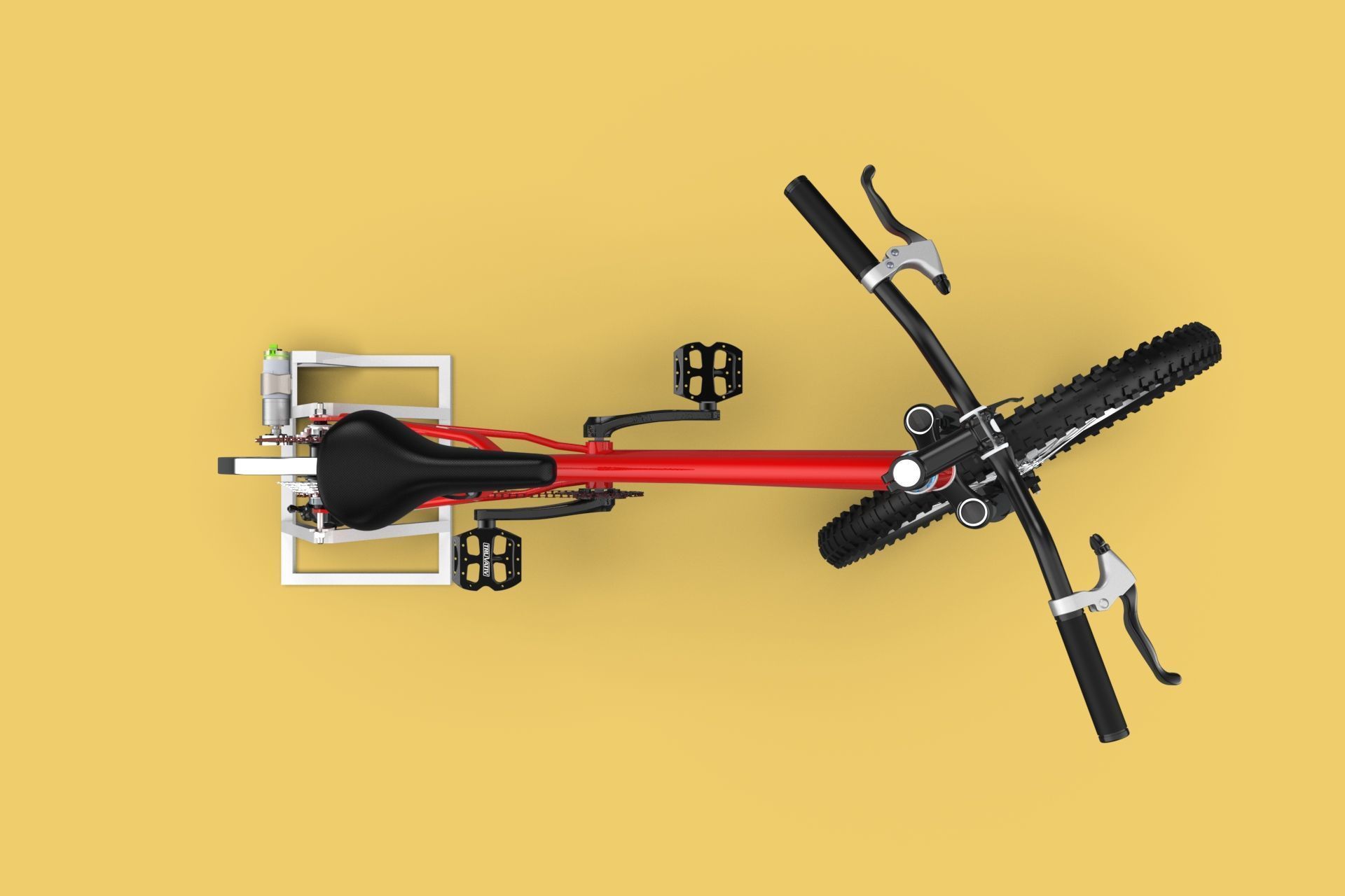 STATIONARY EXERCISE BIKE STAND BICYCLE GENERATOR PEDAL CHARGER 3D model_19