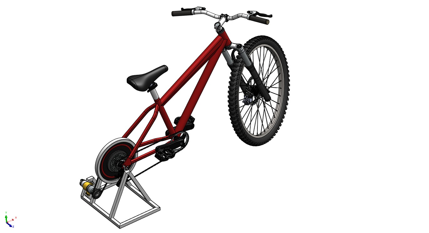 STATIONARY EXERCISE BIKE STAND BICYCLE GENERATOR PEDAL CHARGER 3D model_24