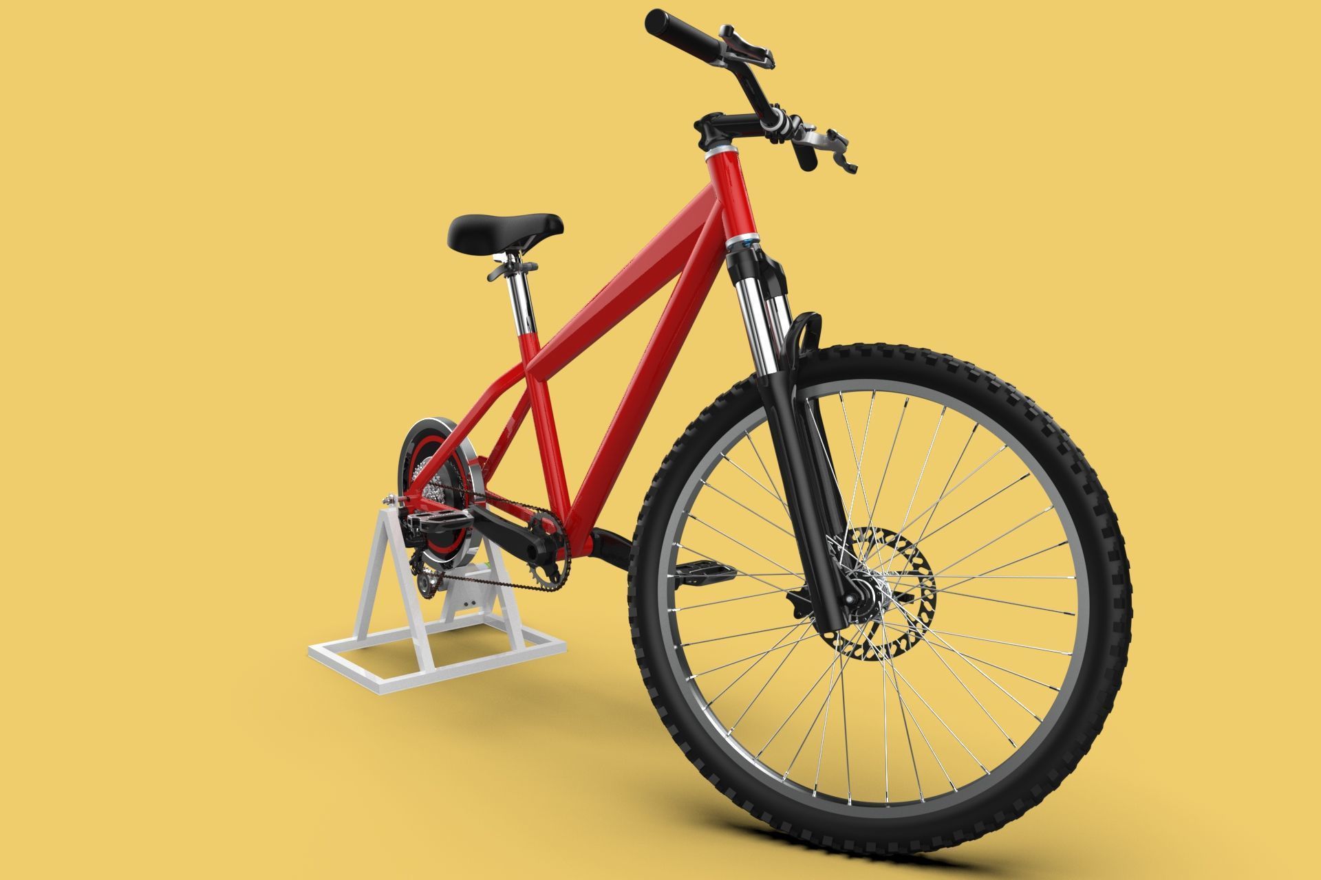 STATIONARY EXERCISE BIKE STAND BICYCLE GENERATOR PEDAL CHARGER 3D model_5