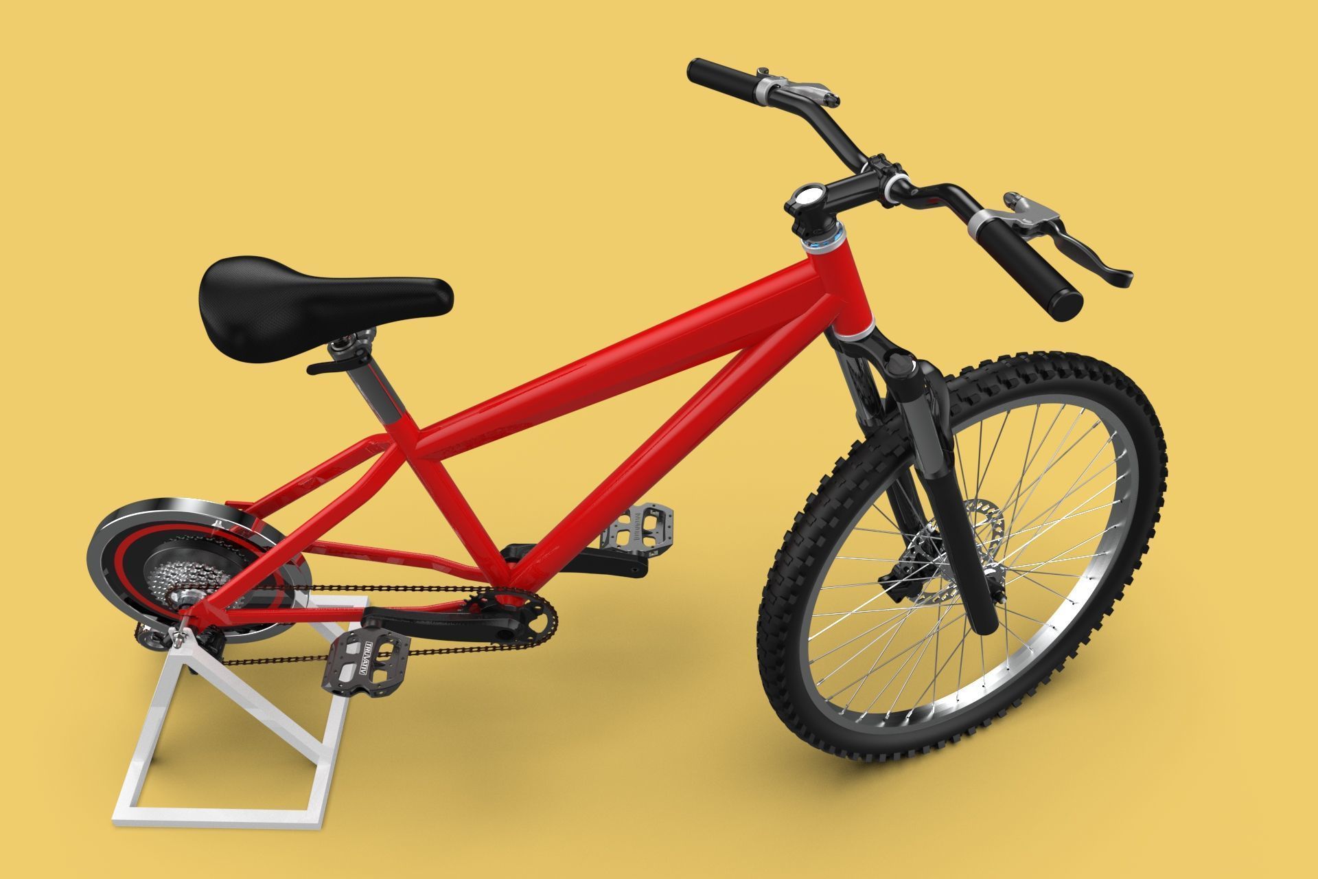 STATIONARY EXERCISE BIKE STAND BICYCLE GENERATOR PEDAL CHARGER 3D model_16