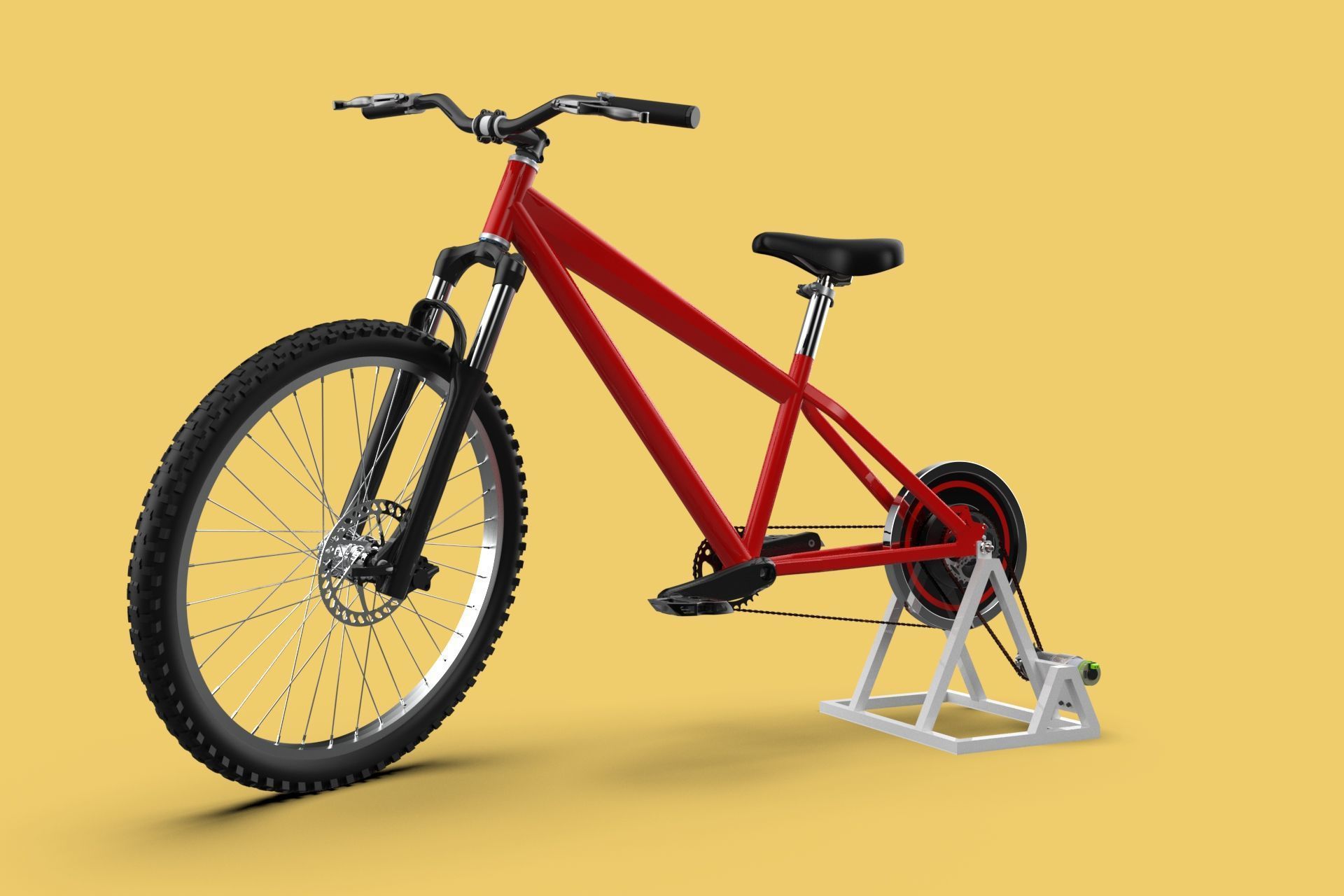 STATIONARY EXERCISE BIKE STAND BICYCLE GENERATOR PEDAL CHARGER 3D model_6