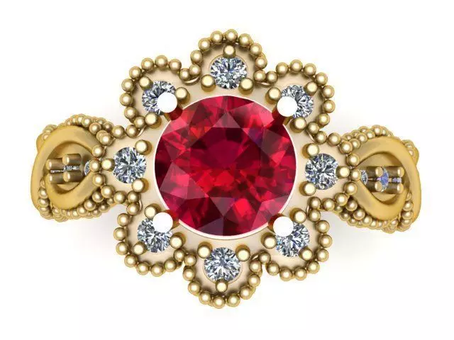 precious wedding ring 3d printbale model 3D print model_0