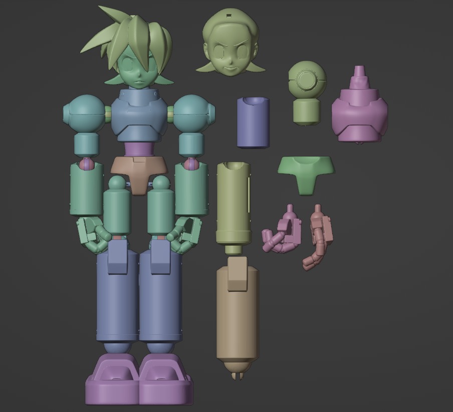Articuled Megaman Legend 1 and 2 3D print model_11