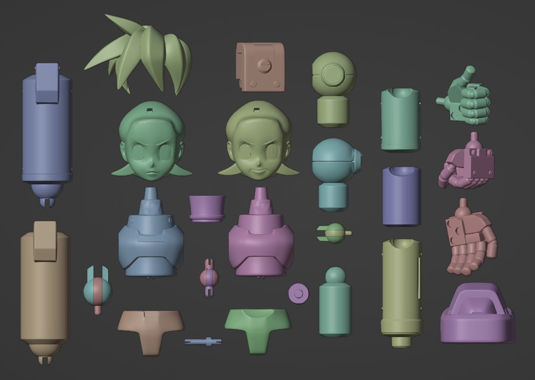 Articuled Megaman Legend 1 and 2 3D print model_4