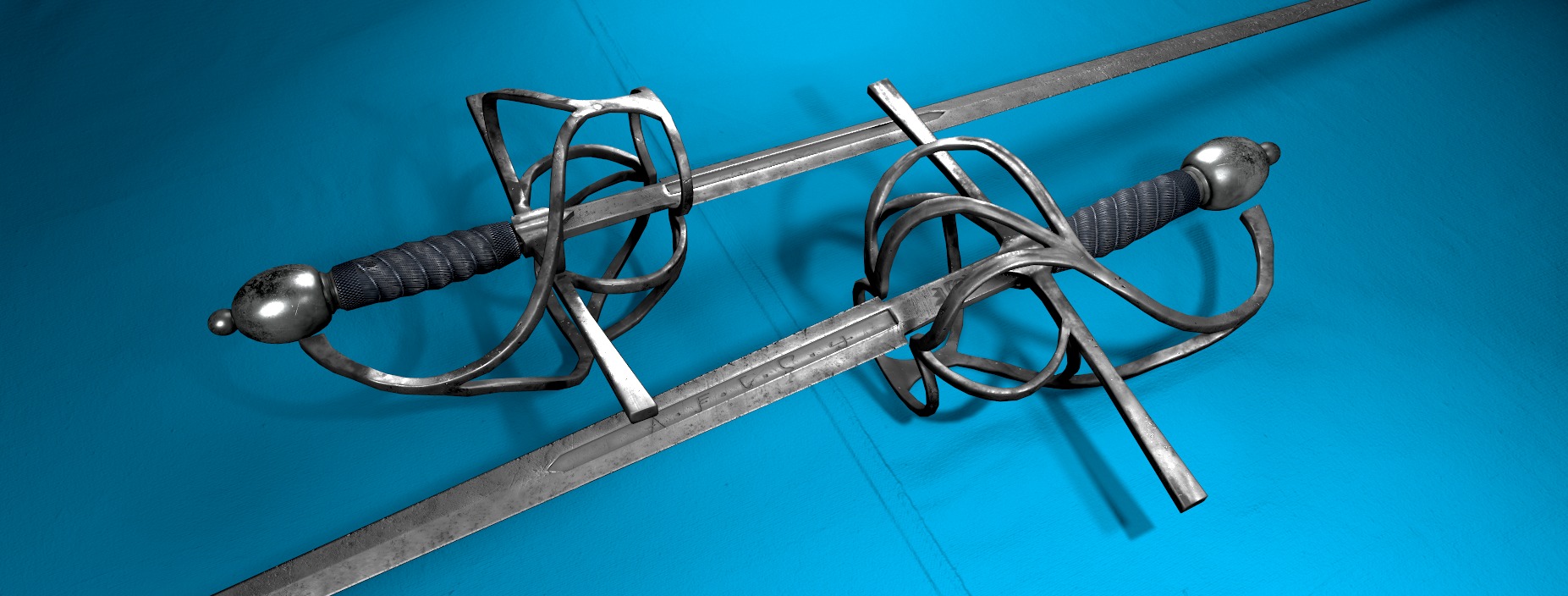 Rapier Sword 3D Model Low-poly 3D model_4