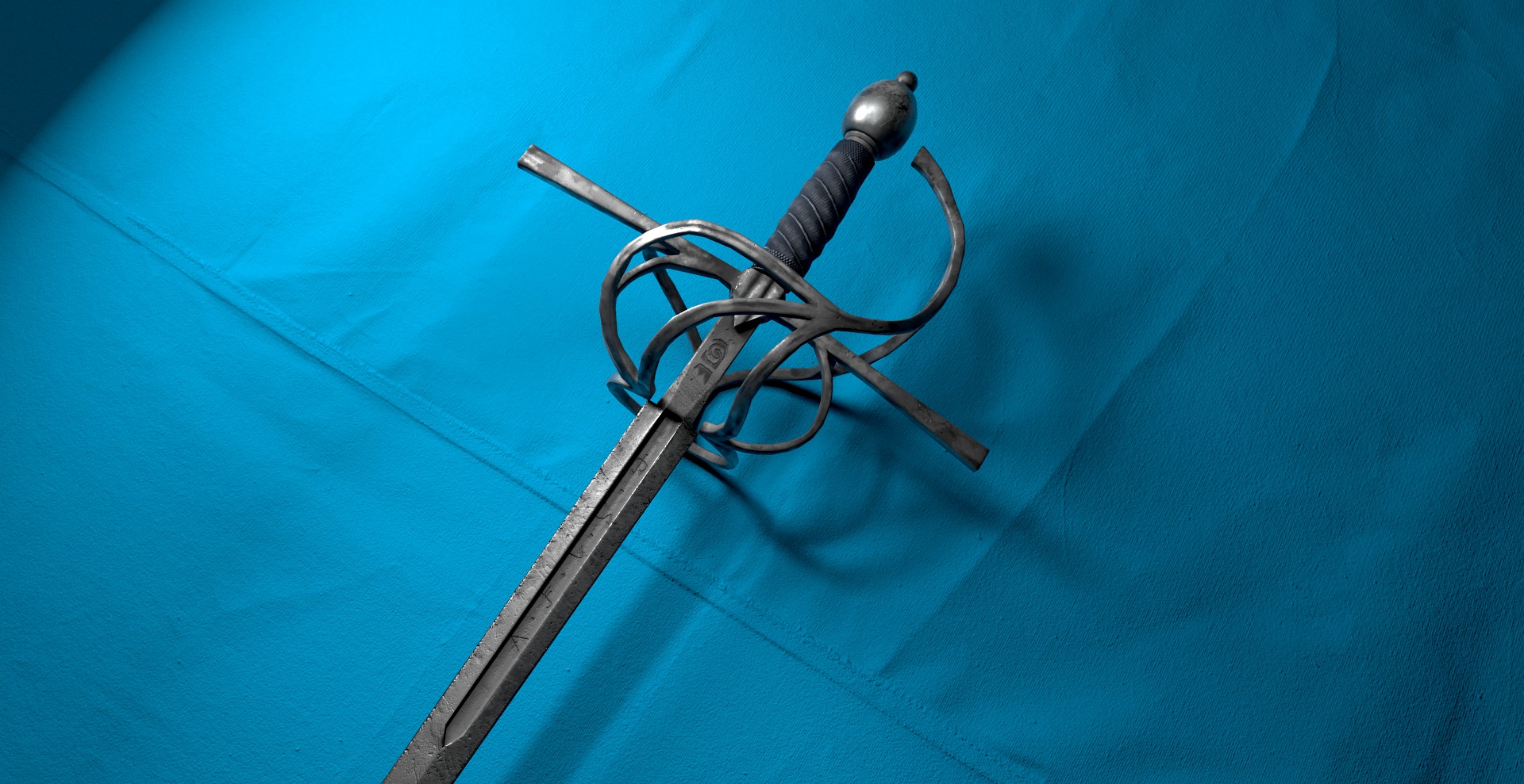 Rapier Sword 3D Model Low-poly 3D model_2