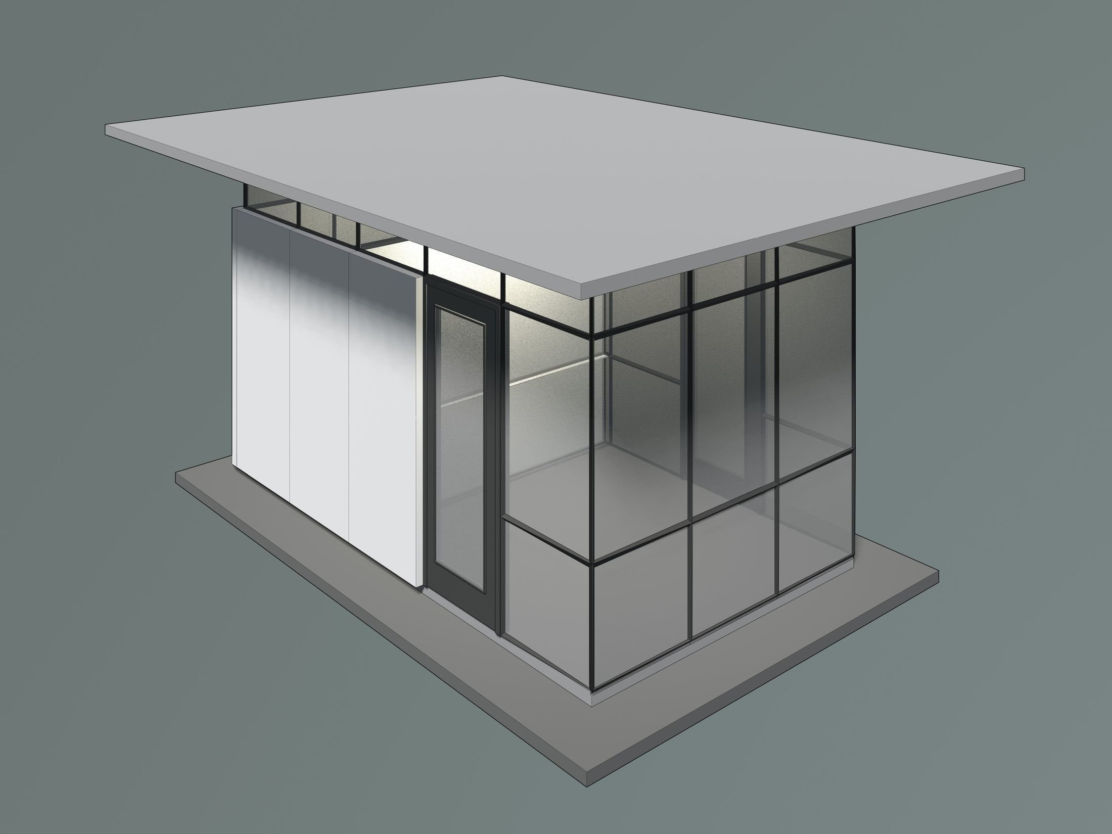 Security booth 24u06 3D model_1