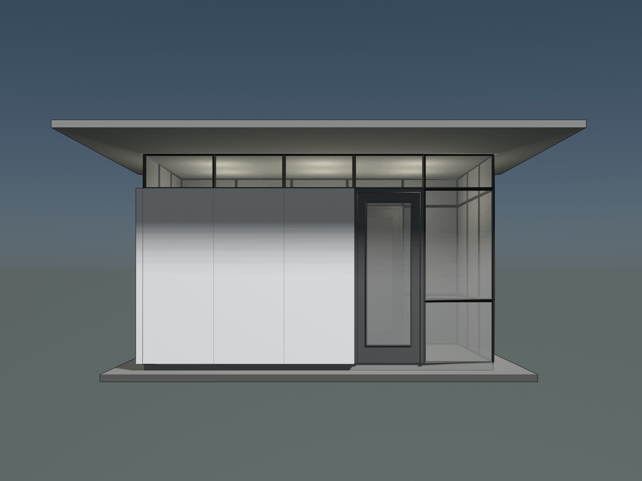 Security booth 24u06 3D model_4