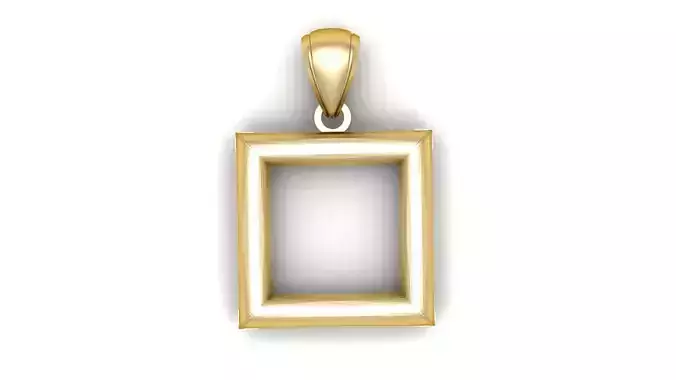 square shape pendant 3d printable model