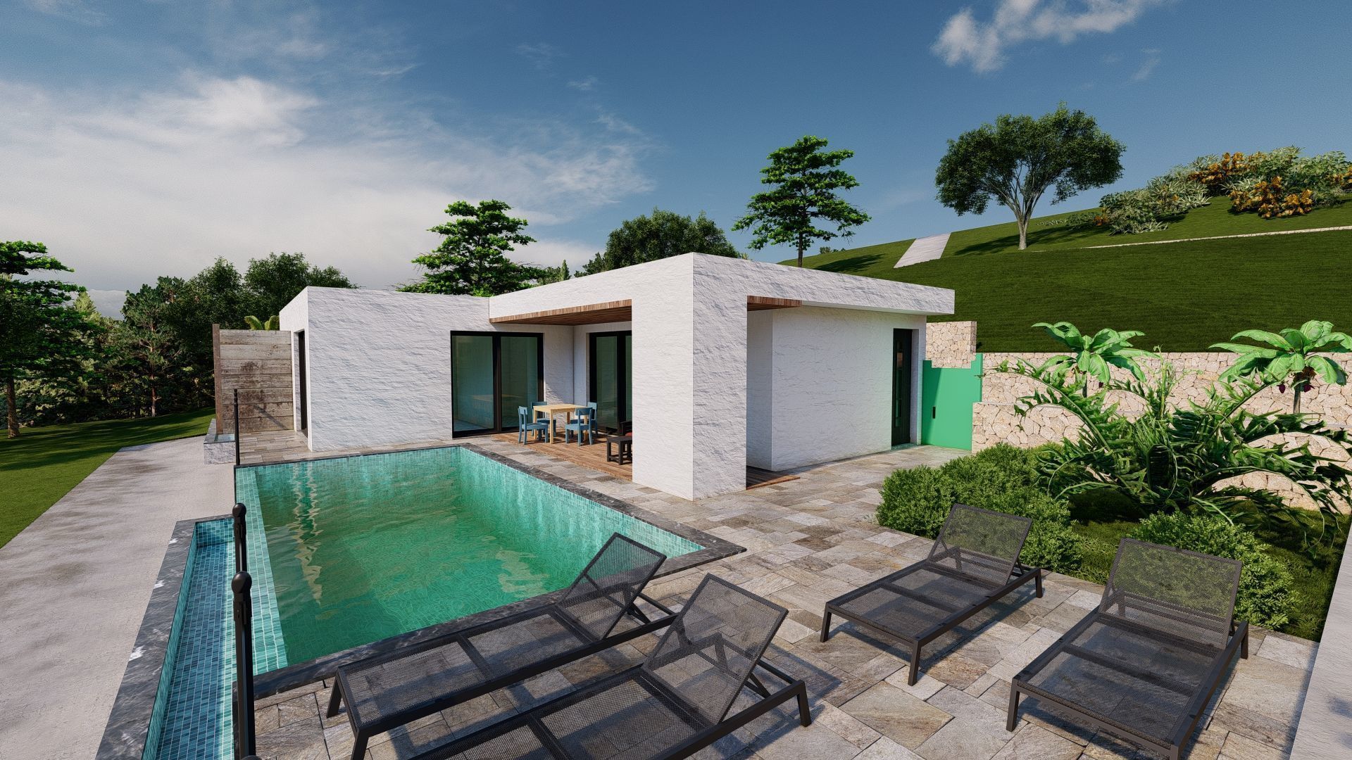 Modern villas  3D model_9
