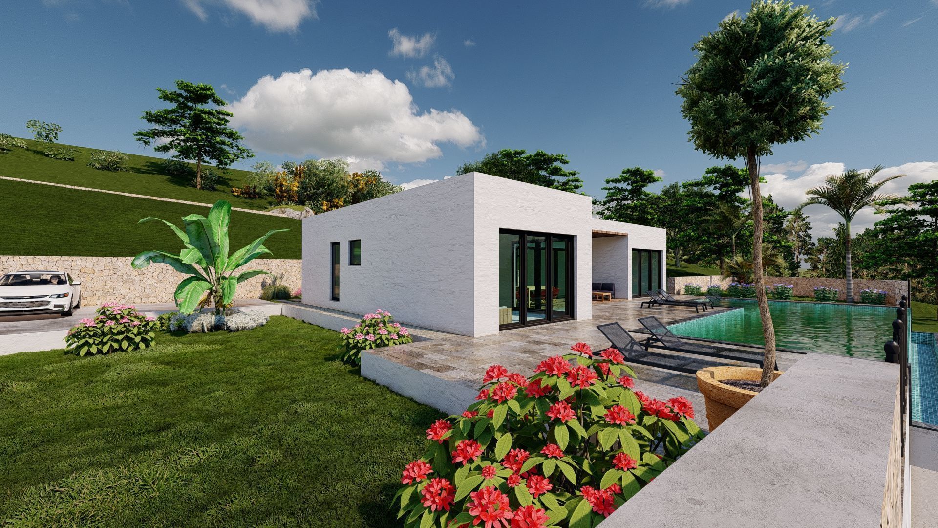 Modern villas  3D model_8