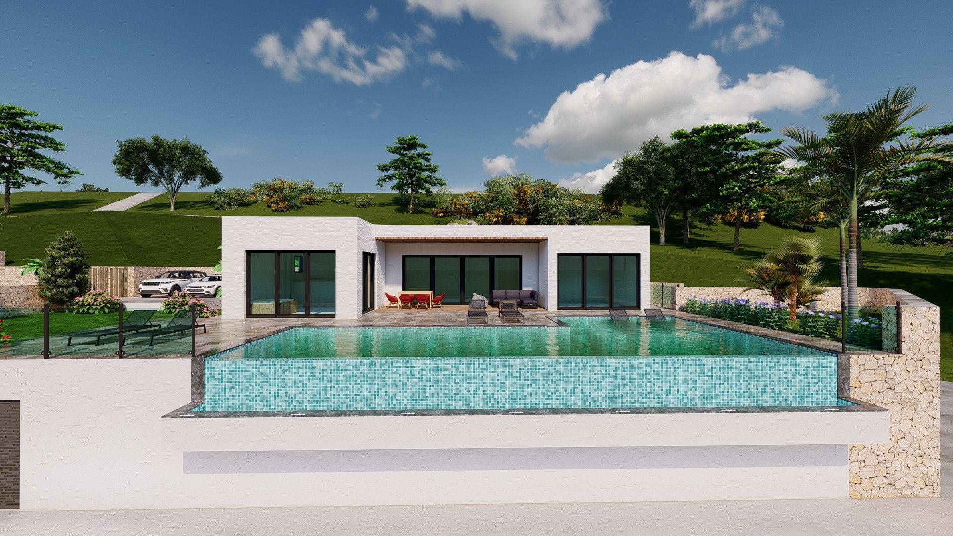 Modern villas  3D model_5