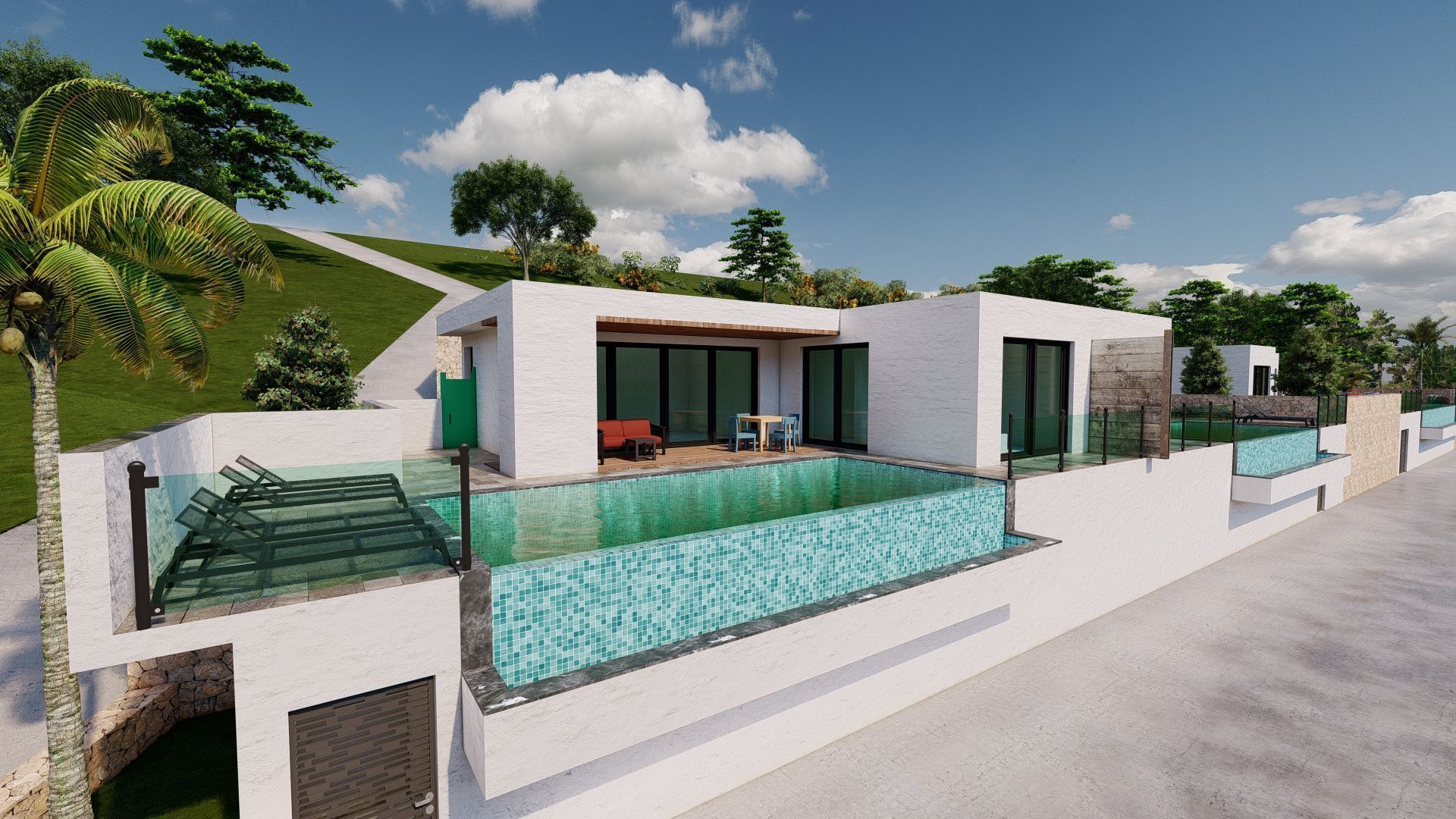 Modern villas  3D model_7