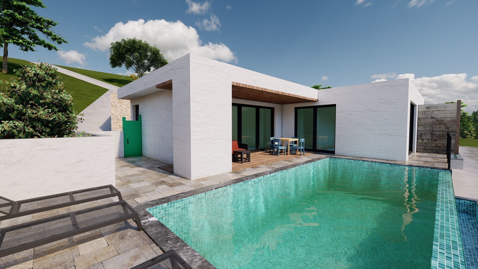 Modern villas  3D model_6