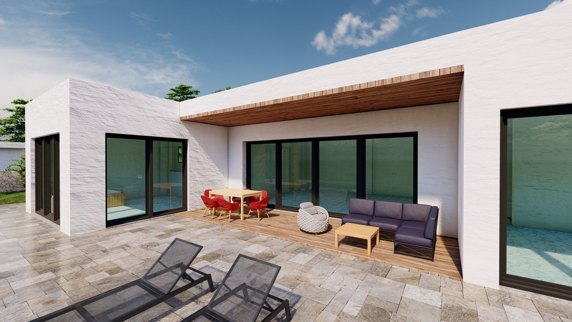 Modern villas  3D model_3