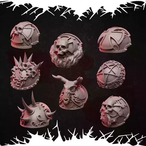 Horror Marines SHOULDER STRAPS 3D print model