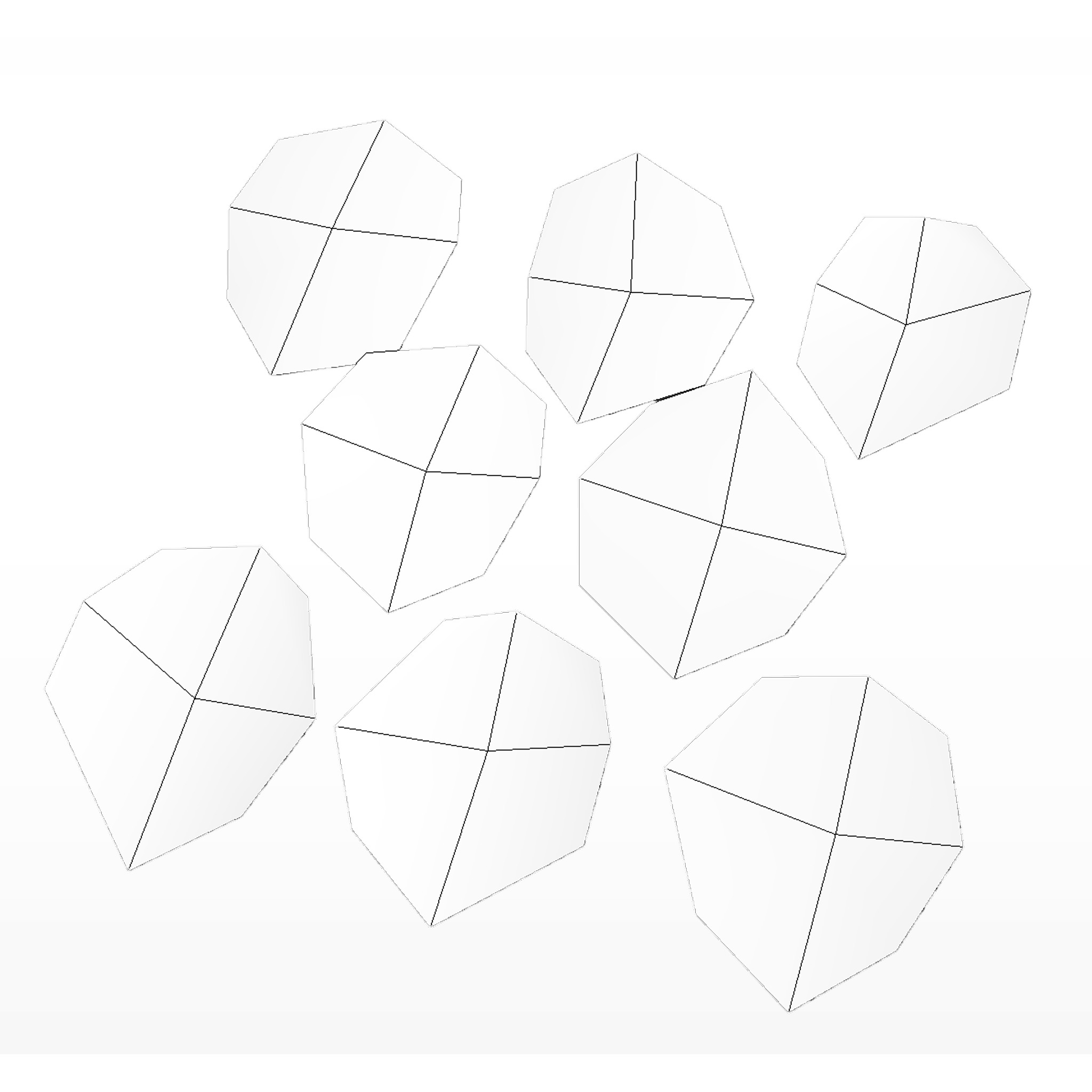 Autumn Fall Dry Oak Leaves Leaf Low-poly 3D model_9