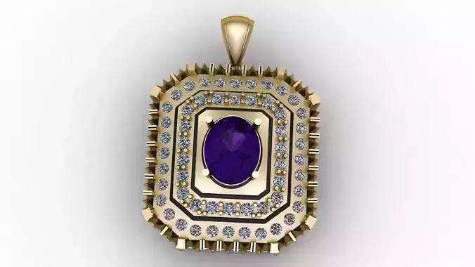 american pendant 3d printable model