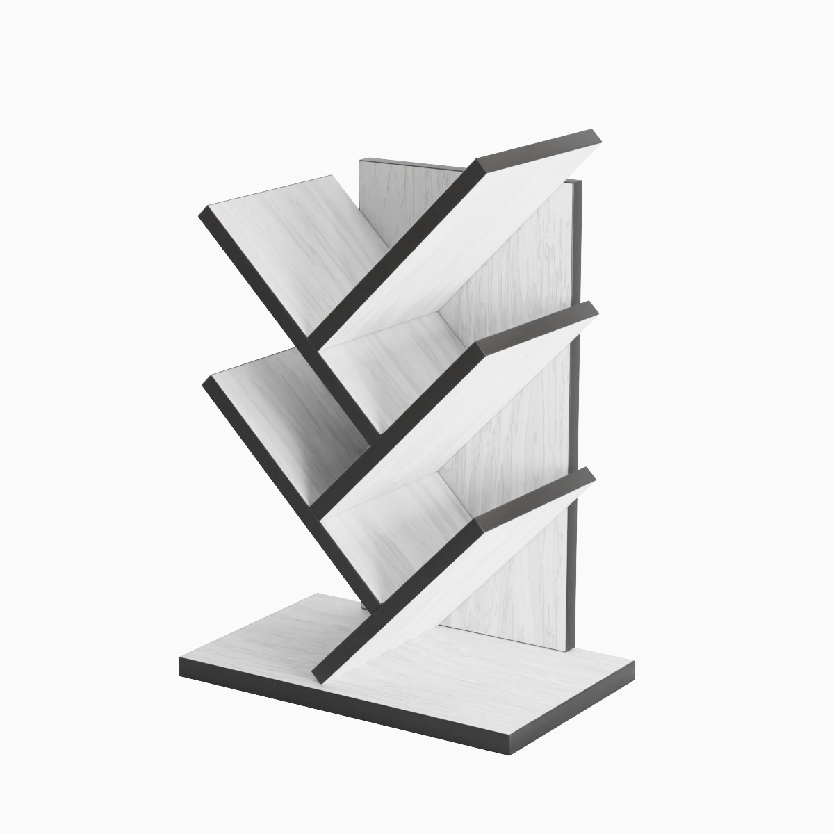 Small Bookshelf B 02 Low-poly 3D model_3